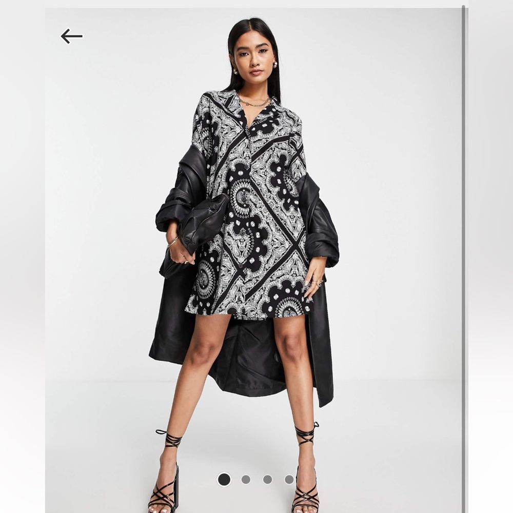 ASOS design Bandana print shirt dress